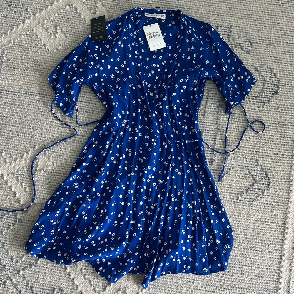Faithfull the Brand Dress in Blue and White Floral